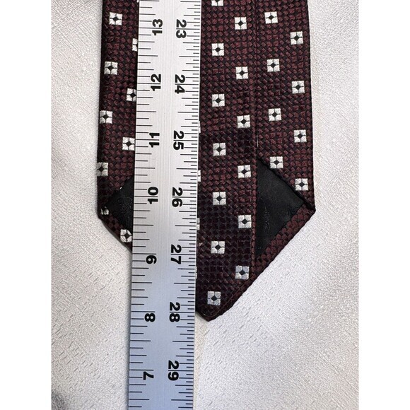 Vintage Biella Italy‎ Britches Of Georgetown Burgundy Preppy Silk Neck Tie - Picture 3 of 4